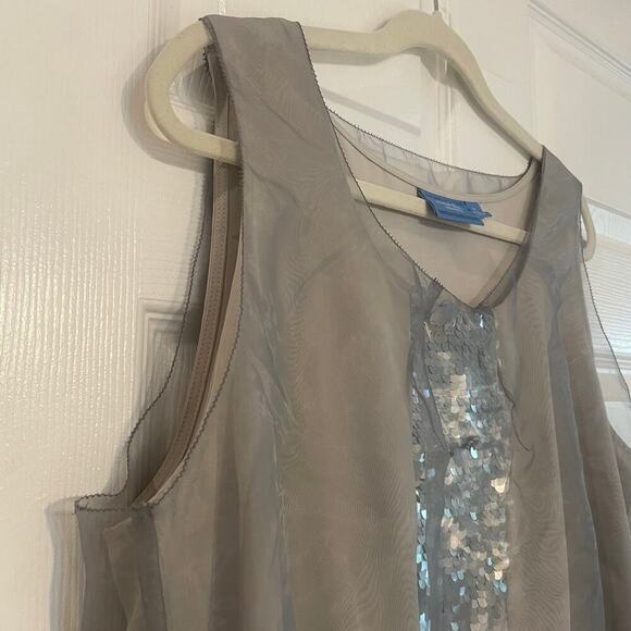 Simply Vera Vera Wang sequined tank w/ tulle overlay size XL - Picture 5 of 13